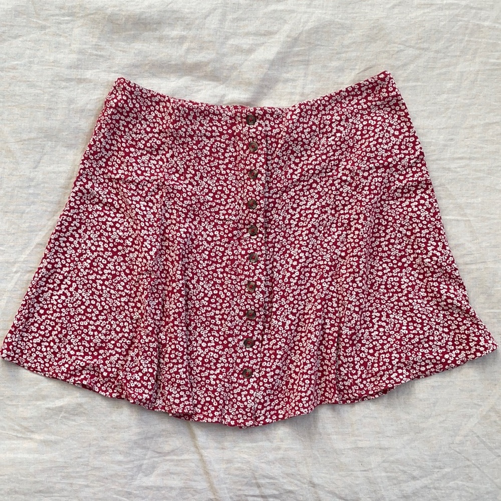 Ditsy print flowy skirt